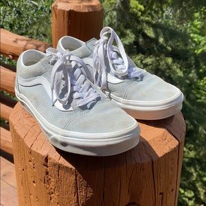 Baby blue suede vans